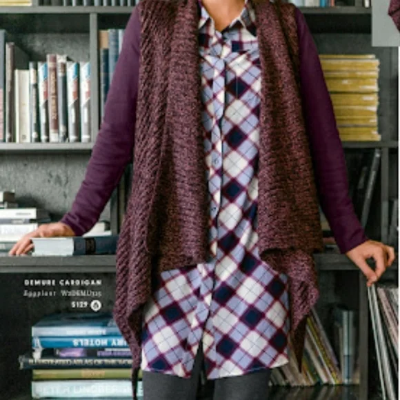 Prana Plaid Maroon Flint Maxi Tunic Size Small - Picture 3 of 11